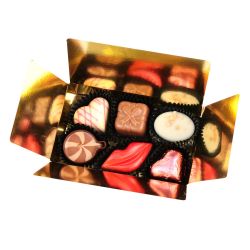 Praliny Mini Ballotin Red no.3 serce Kocham Cię