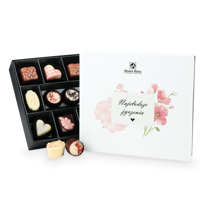 Bombonierka dla kobiety Premium White Najsłodsze życzenia