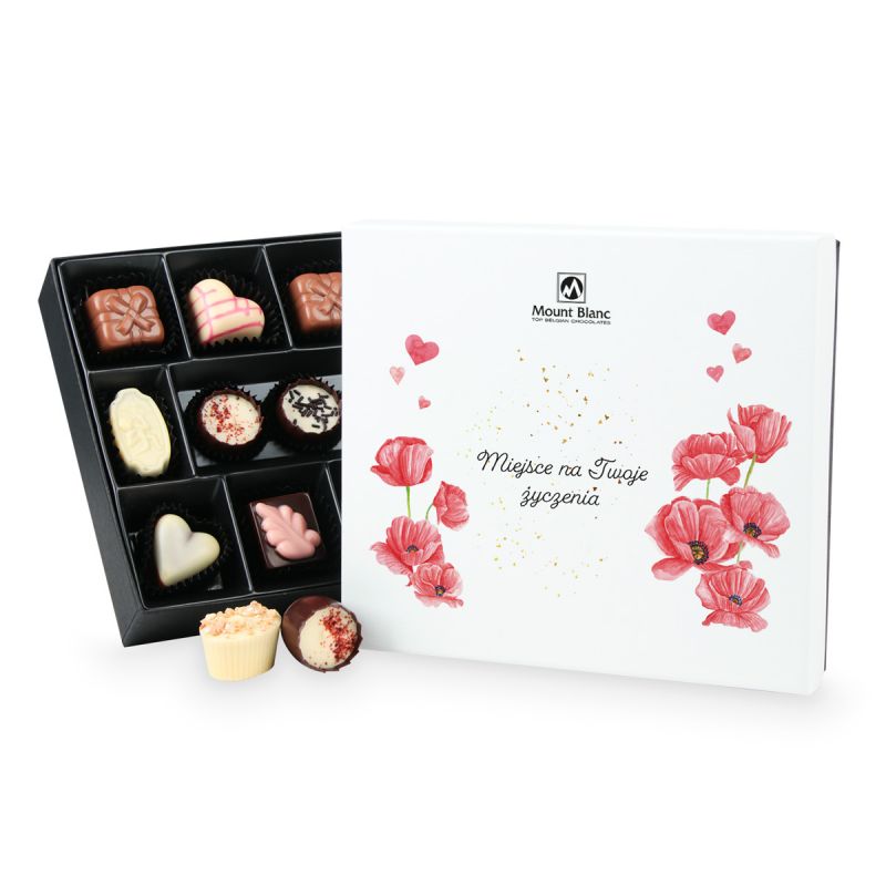 Bombonierka z okazji Dnia Kobiet Premium White z Twoimi życzeniami