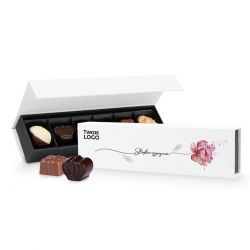 Czekoladki Chocolate Box Long Mini Słodkie życzenia z Twoimi logo