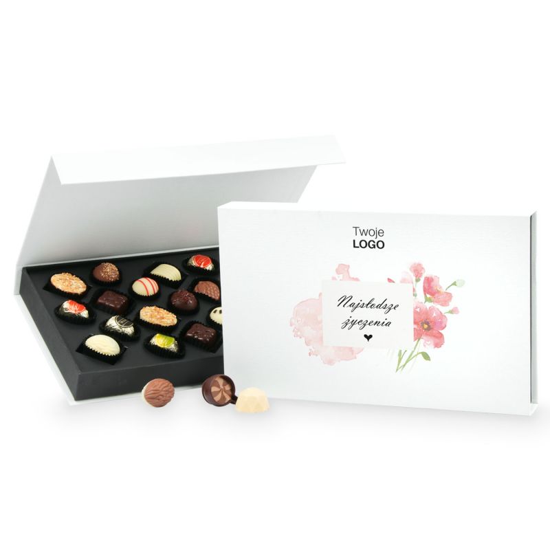 Bombonierka na Dzień Kobiet Chocolate Box White z Twoim logo - MountBlanc - 1
