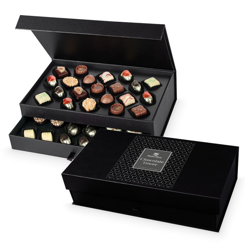 Czekoladowy upominek Chocolate Tower Black - MountBlanc - 1