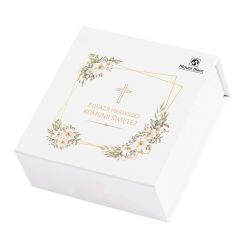 Bombonierka Finesse White no.1 z okazji I Komunii Świętej