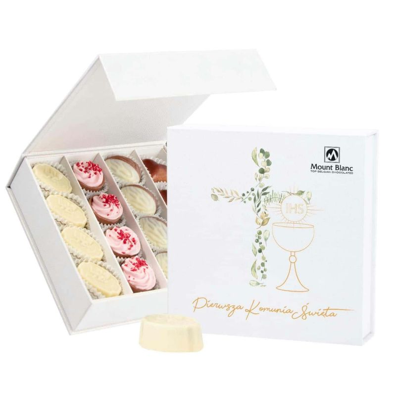 Bombonierka Finesse White no.3 Pierwsza Komunia Święta