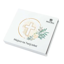 Czekoladki na komunię Chocolate Box Medium White z Twoimi życzeniami