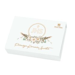 Prezent na Pierwszą Komunię Świętą Chocolate Box Mini White