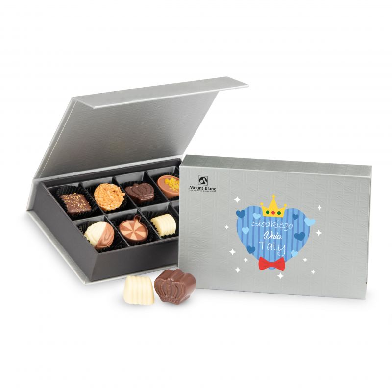 Czekoladki Chocolate Box Mini Silver Słodkiego Dnia Taty