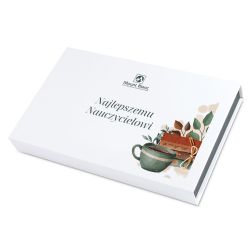 Czekoladki belgijskie Chocolate Box White Najlepszemu Nauczycielowi