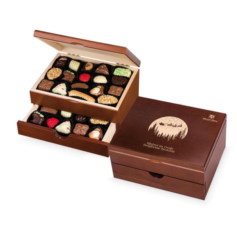 Czekoladowy prezent na Gwiazdkę Christmas Luxury Duo z Twoimi życzeniami - MountBlanc - 1