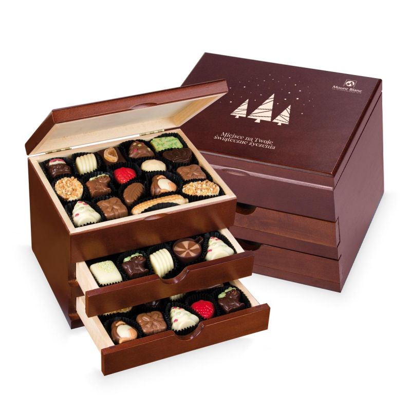 Czekoladki pod choinkę Christmas Luxury Trio z Twoimi życzeniami - MountBlanc - 1