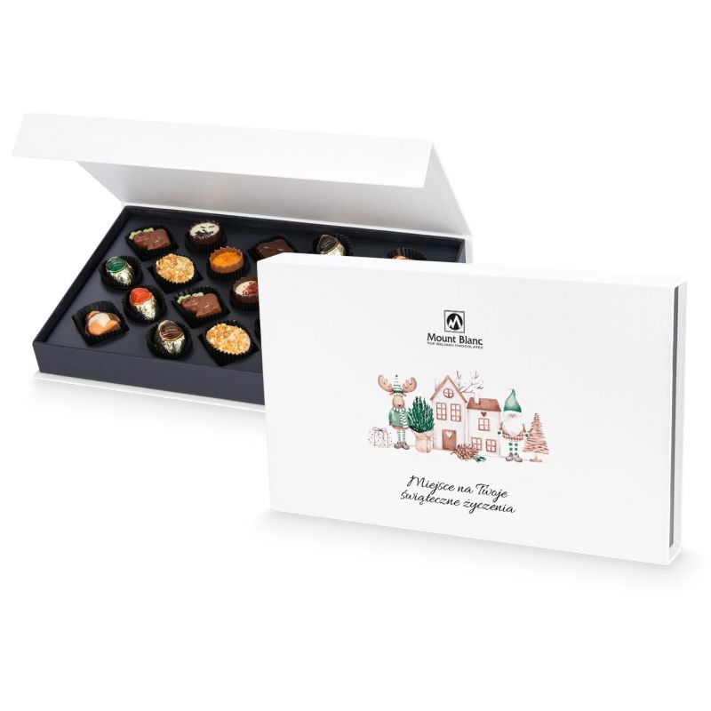Czekoladowy prezent pod choinkę Chocolate Box White z Twoimi życzeniami - MountBlanc - 1
