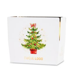 Czekoladki firmowe na Gwiazdkę Ballotin White no.2 z Twoim logo - MountBlanc - 2