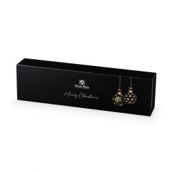 Bombonierka świąteczna Chocolate Box Long Black wiszące bombki