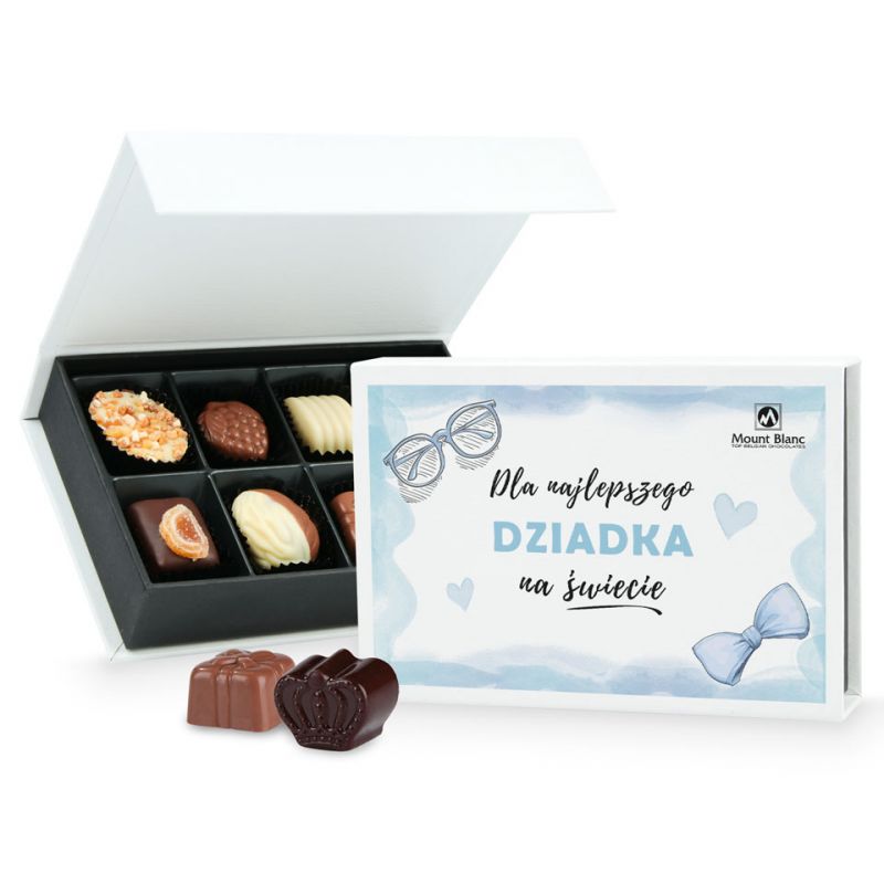 Czekoladki dla najlepszego Dziadka Chocolate Box Mini White