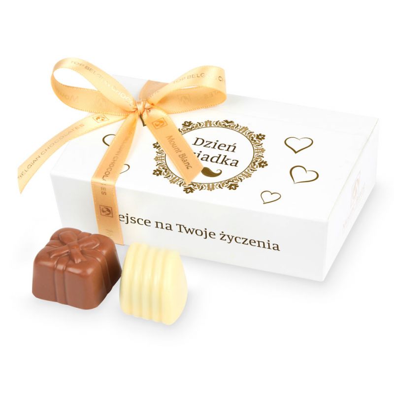 Mini Ballotin White no.3 z Twoimi życzeniami na Dzień Dziadka