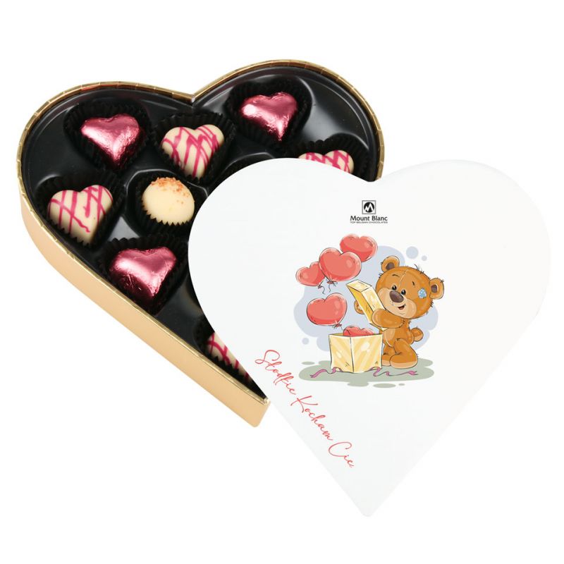 Czekoladki na Walentynki Sweet Heart White Mini Słodkie Kocham Cię Czekoladki na Walentynki Sweet Heart White Mini Słodkie Kocham Cię