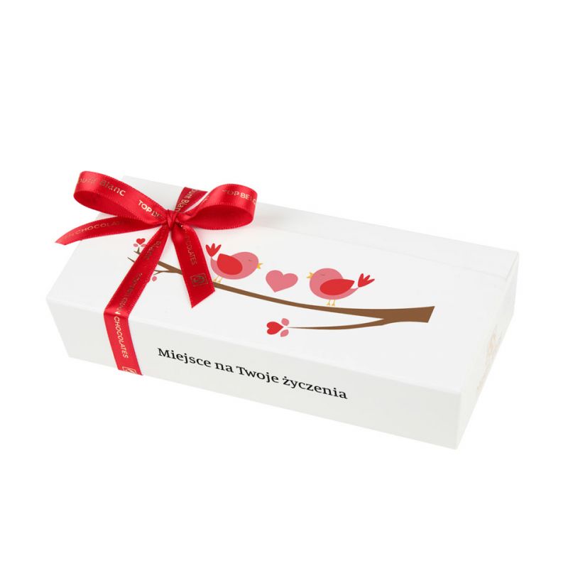 Czekoladki dla zakochanych Mini Ballotin White no.4 z Twoimi życzeniami - MountBlanc - 1