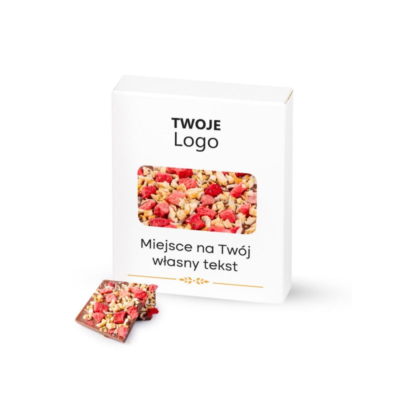 Czekoladowa tafla 35g w opakowaniu z logo firmy