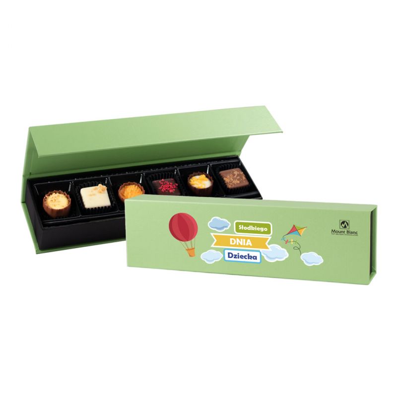 Czekoladki dla dzieci Chocolate Box Long Green Słodkiego Dnia Dziecka