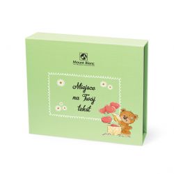 Czekoladki dla dzieci Chocolate Box Medium Green z Twoimi życzeniami