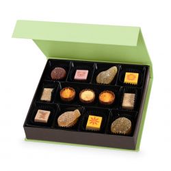 Czekoladki dla dzieci Chocolate Box Medium Green z Twoimi życzeniami