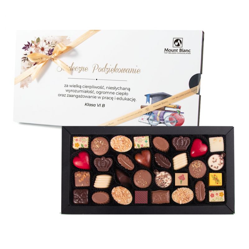 Bombonierka Circle Maxi Standard z Twoimi życzeniami dla nauczyciela