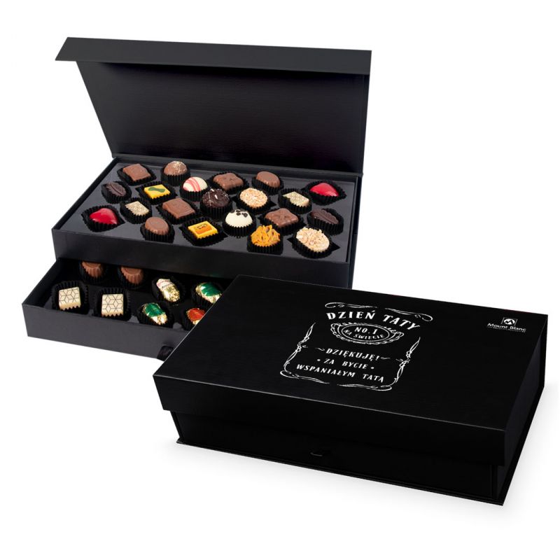 Bombonierka Chocolate Tower Black na Dzień Taty