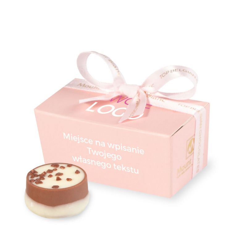 Pralinki firmowe Mini Ballotin Pink no.1 z Twoim logo - MountBlanc - 1