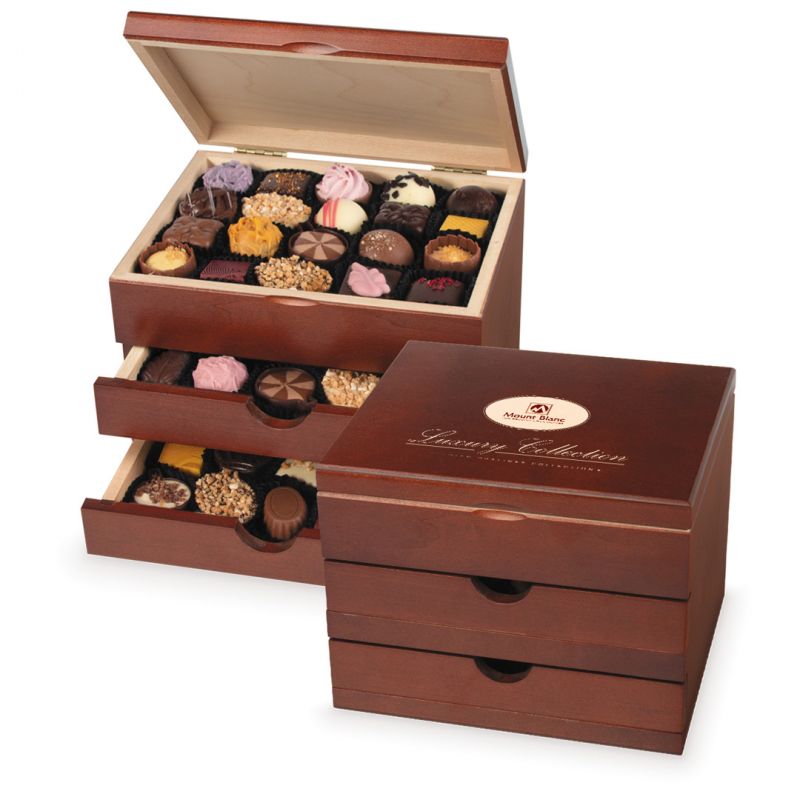 Szkatułka z pralinkami Luxury Trio. Słodki prezent - MountBlanc - 1