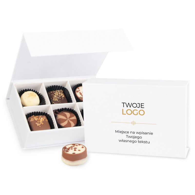 Czekoladki firmowe Finesse White z nadrukiem logo - MountBlanc - 1