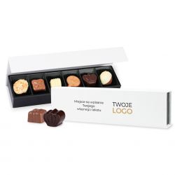 Bombonierka z logo Chocolate Box Long White z nadrukiem - MountBlanc - 1