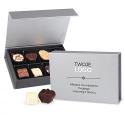 Bombonierka firmowa Chocolate Box Mini Silver z Twoim logotypem - MountBlanc - 1