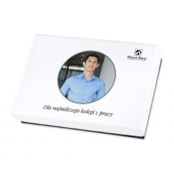 Czekoladki firmowe Premium White Mini ze zdjęciem, prezent dla kolegi z pracy - MountBlanc - 2
