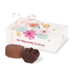 Czekoladki firmowe Mini Ballotin White no.3 Dla wspaniałej szefowej - MountBlanc - 1