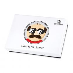Bombonierka Premium White Mini Mówcie mi Szefie, pralinki firmowe - MountBlanc - 2