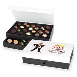 Czekoladowy upominek Chocolate Tower White Szef wszystkich szefów - MountBlanc - 1