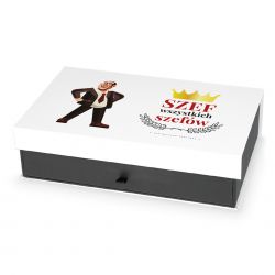 Czekoladowy upominek Chocolate Tower White Szef wszystkich szefów - MountBlanc - 2