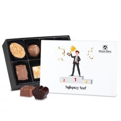 Czekoladowy prezent dla szefa Premium White Mini Najlepszy Szef - MountBlanc - 1