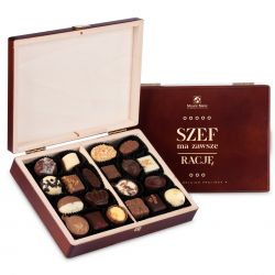 Czekoladowy upominek Decor Duo Dark Szef ma zawsze rację - MountBlanc - 1