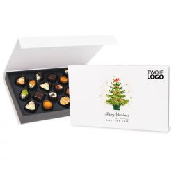 Praliny pod Choinkę Christmas Chocolate Box z logo Twojej firmy - MountBlanc - 1