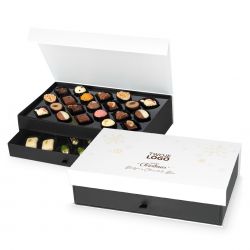 Słodki upominek na Gwiazdkę Chocolate Tower z logo Twojej firmy - MountBlanc - 4