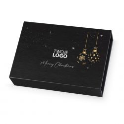 Czekoladki dla firm na Boże Narodzenie Christmas Chocolate Box Black Mini z Twoim logo - MountBlanc - 2