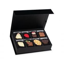 Czekoladki dla firm na Boże Narodzenie Christmas Chocolate Box Black Mini z Twoim logo - MountBlanc - 3
