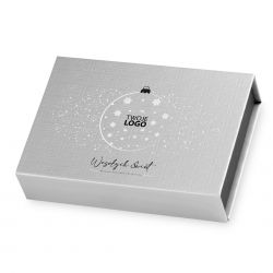 Bombonierka na Święta Chocolate Box Mini Silver z Twoim logo i życzeniami - MountBlanc - 2
