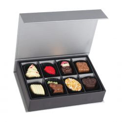 Bombonierka na Święta Chocolate Box Mini Silver z Twoim logo i życzeniami - MountBlanc - 3