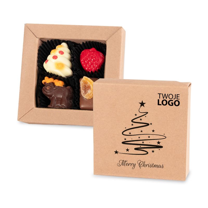 Czekoladki dla firm na Gwiazdkę Delights Kraft no.2 z logo - MountBlanc - 1