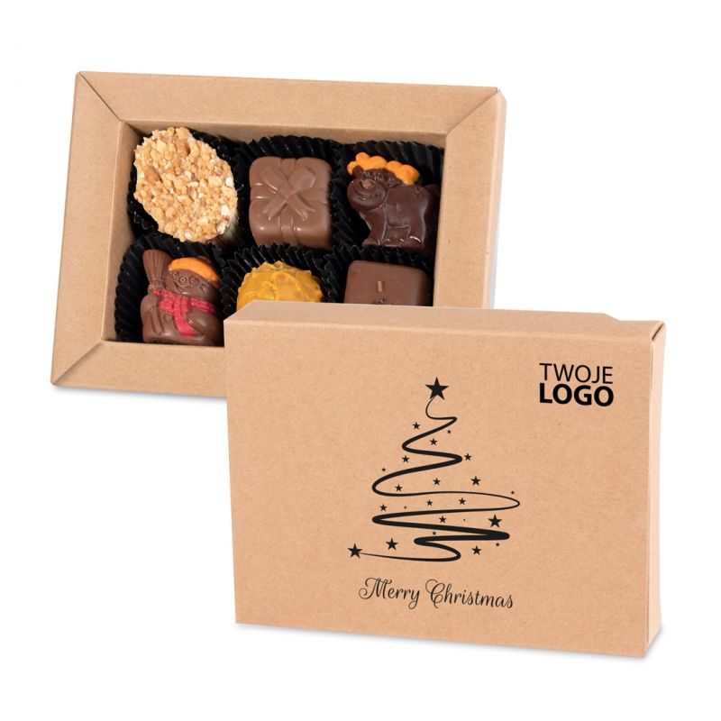 Czekoladki firmowe na Gwiazdkę Christmas Delights Mini Kraft no.3 z Twoim logo - MountBlanc - 1