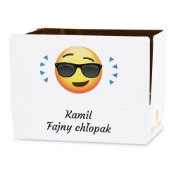 Praliny Mini Ballotin White no.3 Fajny Chłopak z imieniem