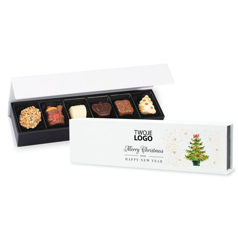 Czekoladki świąteczne dla firm Christmas Chocolate Box Long Mini - MountBlanc - 2