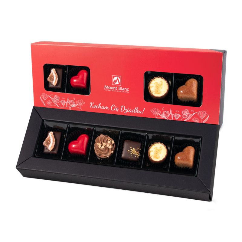 Bombonierka Premium Elegance Red Long Kocham Cię Dziadku - MountBlanc - 1